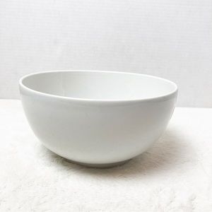White stoneware bowl made in Israel 8” diameter